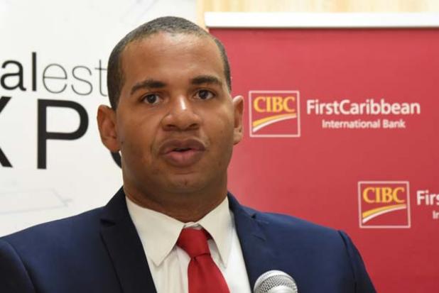 Gregory Blackman, Manager, Sales and Business Development with CIBC FirstCaribbean International Bank speaking at the press launch.