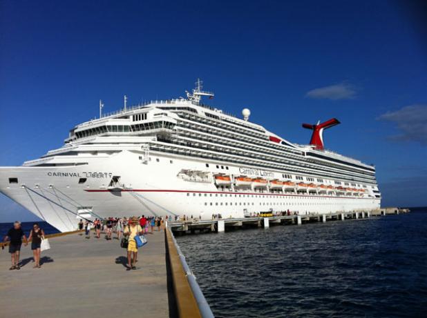 Carnival Liberty docked in Cozumel, Mexico. INSET: Judeen Scantlebury.