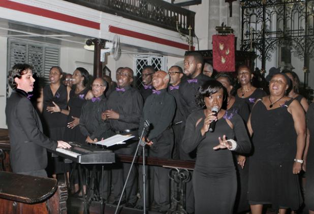 The Voices for Lupus Choir lustily rendered two songs, directed by Mike King.