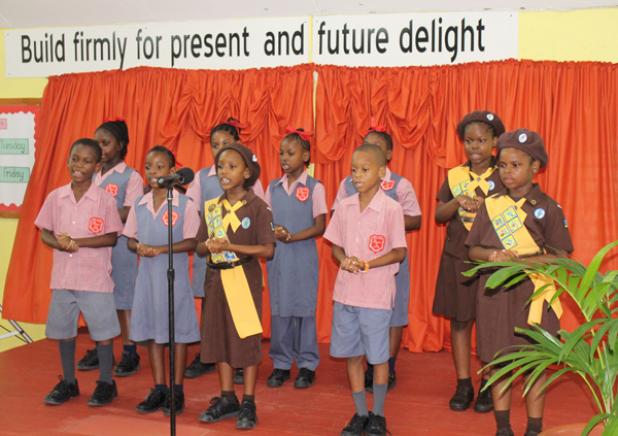 Students of Welches Primary as they performed during the entertainment segment.