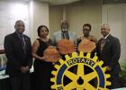 From left: Director of Vocational Services for the Rotary Club, Michael Forde; Joy Knight-Lynch; Hampden Lovell; Danielle Skeete and President of the Barbados Rotary Club, Trevor Sealy.