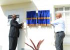 Attorney General and Minister of Home Affairs, the Hon. Adriel Brathwaite (left), and Director of the National Assistance Board (NAB), Ian Carrington, officially opening the new Police Annex.